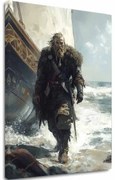 Obraz na plátne Viking na Pobreží - Historický Motív