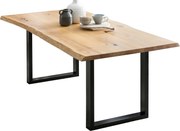 XXXLutz JEDÁLENSKÝ STÔL, dub, prírodná farba, čierna, 220/100/75 cm P & B - Stoly - 001769018806