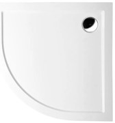 Polysan Polysan, SERA sprchová vanička z liateho mramoru, štvrťkruh 80x80x4cm, R550, biela, 40511