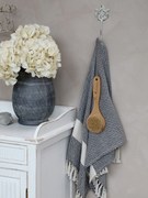 Šedá antik keramická váza so vzorom Cholet M - Ø 19*25 cm