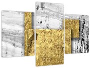 Obraz - Zlaté štvorce N⁰1 (90x60 cm)