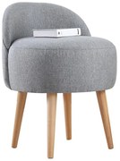 Taburet NIKI, priemer 46 cm, sivý