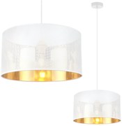 Závesné svietidlo Asti0, 1x biele PVC tienidlo, (fi 35cm), g, w