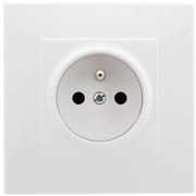 GP-1LZ Jednonásobná zásuvka s uzemnením biela
