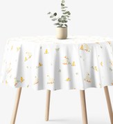 Goldea veľkonočný okrúhly obrus 100% bavlnené plátno - kačice Ø 100 cm