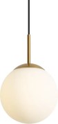 Art Deco závesná lampa zlatá s opálovým sklom IP44 - Flore