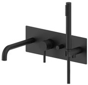 Paffoni Light sprchová a vaňová batéria vrátane podomietkového telesa čierny mat LIG001NO