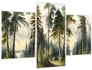 Obraz - Vintage krajina lesov (90x60 cm)