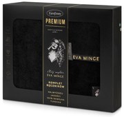 FROTÉ UTERÁK EVA MINGE VENUS SADA 1KS 30X50 CM, 1KS 50X90 CM, 1KS 70X140 CM ČIERNA