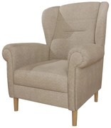 Svetlohnedé kreslo ušiak Swan – Ropez