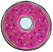 Ružová detská plážová osuška ø 150 cm Donut – JAHU collections