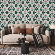 Fototapeta - Vzor s kvetmi II. (147x102 cm)