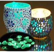 Morocco lamp mosaic LED lamp - svietnik Jade KEG KVETY NOA