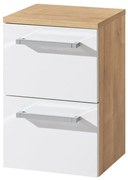 Mereo Mereo, Bino, kúpeľňová skrinka 50 cm, spodná, biela, dub, MER-CN674