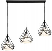 Toolight - Trojité stropné svietidlo BELLO 3xE27, čierna-biela, OSW-06603