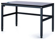 Antistatický dielenský ESD stôl, 1200x800x745-985 mm, nastaviteľné podnožie