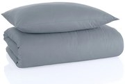 Bavlnené jednofarebné posteľné obliečky BedTex Exclusive Collection - šedé - 100% bavlna - 70 x 90 cm + 140 x 200 cm