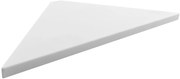 Sapho Sapho, ABELINE rohová polica Rockstone 200x12x200mm, biela matná, AE200-0101