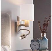 Eglo 96484 - LED Flexibilné svietidlo PASTERI 1xE27/40W+LED/3,8W biela