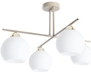 Stropné svietidlo Eliza, 4x biele sklenené tienidlo, be/g