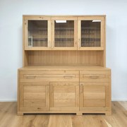 Moderný príborník s LED podsvietením, 175x60x195 cm