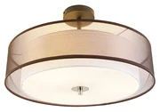 Moderné hnedé a biele stropné svietidlo 50 cm 3-svetlo - Drum Duo