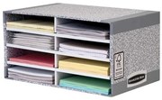 Police na dokumenty Fellowes Bankers Box - 8 priehradok, sivá