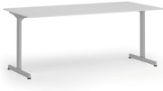 Kancelársky stôl PRIMO BETA, 180x90 cm, sivá podnož, biela