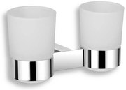 Novaservis - Dvojitý držiak zubných kefiek a pasty Titania Kate chróm, 66557,0