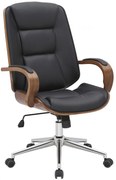 Kancelárska stolička Yankton - Orech / Čierna