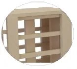 Expovinalia Regál na víno QUILÓS II Materiál a odstín: Borovice s bílým nátěrem