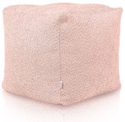 Taburetka Boucle púdrovo ružová