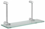 SAPHO 1301-15 závesná sklenená polička na sprchovú zástenu 40 x 18 x 12,5 cm, strieborná