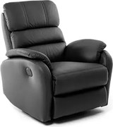 Kožené polohovacie kreslo ELEGANT 2, čierna (RM)