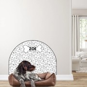 120x96cm Ochranná textilná nálepka na stenu - Oblúk - Zvieratá Veľkosť: 83x60cm, Motív: s menom