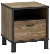 Nočný stolík OREN hnedá/čierna