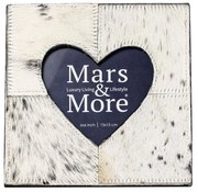 Kožený fotorámik hovädzej kože hnedá / biela - 22 * 17cm / 15 * 10cm