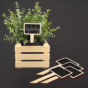 AMADEA Drevený zápich - Sada 5 ks menších ceduľiek na bylinky, výška 15 cm, český výrobok