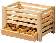 Čisté dřevo Drevená bednička na zemiaky, XXL, 61 x 42 x 43 cm