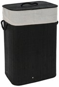 Kôš na bielizeň Stella Black, 60x40x30 cm
