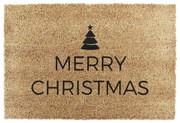 Rohožka s vianočným motívom z kokosového vlákna 40x60 cm Merry Christmas – Artsy Doormats