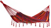 InternetovaZahrada Hojdacia sieť so strapcami 320x150 cm - červená