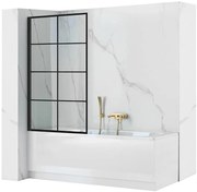 Vaňová zástena Lagos-1 fix pevný 70x140 black