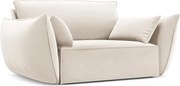 Béžové zamatové kreslo Vanda – Mazzini Sofas