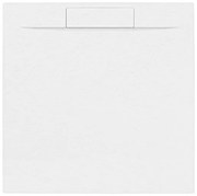 Sprchová vanička štvorcová SAT Fusion 90x90 cm liaty mramor Blanco SATFU9090BL