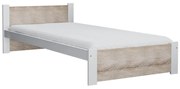 Posteľ IKAROS 90 x 200 cm, biela/dub sonoma Rošt: S lamelovým roštom, Matrac: Matrac COCO MAXI 20 cm