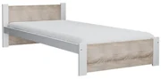 Posteľ IKAROS 90 x 200 cm, biela/dub sonoma Rošt: S latkovým roštom, Matrac: Matrac COCO MAXI 20 cm