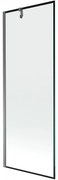 Mexen Next, 1-krídlová vaňová zástena 70 x 150 cm, 6mm číre sklo - čierny vzor, grafitová, 895-070-000-00-70-95