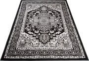TA Koberec Q011A BLACK EUFRAT ESM Čierny Obdĺžnikový Rozmer: 70X140 cm