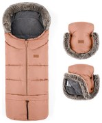 Petite&Mars Set zimný Arctic 4v1 Furry Pastel Peach